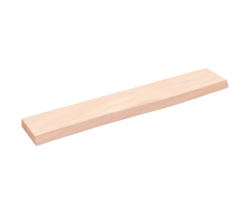 Estante de pared madera maciza de roble sin tratar 60x10x2 cm