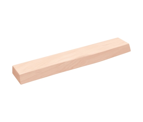 Estante de pared madera maciza de roble sin tratar 60x10x4 cm