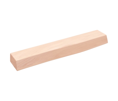 Estante de pared madera maciza de roble sin tratar 60x10x6 cm