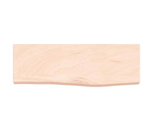 Estante de pared madera maciza de roble sin tratar 60x20x4 cm