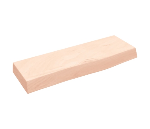 Estante de pared madera maciza de roble sin tratar 60x20x6 cm