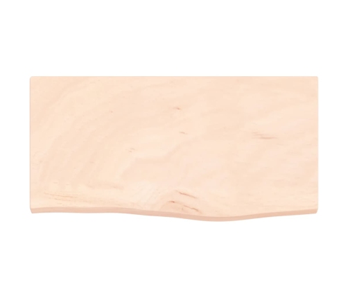 vidaXL Estante de pared madera maciza de roble sin tratar 60x30x2 cm