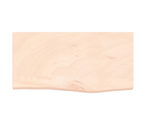 Estante de pared madera maciza roble sin tratar 60x30x(2-4) cm