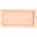 Estante de pared madera maciza roble sin tratar 60x30x(2-4) cm