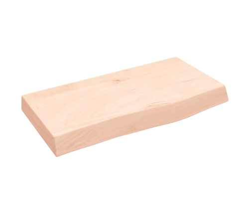 vidaXL Estante de pared madera maciza roble sin tratar 60x30x(2-6) cm