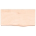 Estante de pared madera maciza roble sin tratar 60x30x(2-6) cm