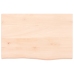 Estante de pared madera maciza de roble sin tratar 60x40x2 cm