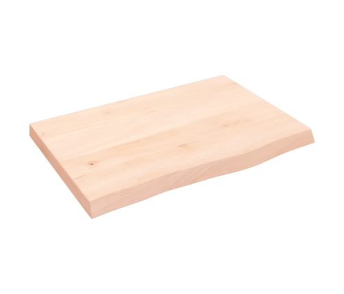 Estante de pared madera maciza roble sin tratar 60x40x(2-4) cm