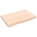 Estante de pared madera maciza roble sin tratar 60x40x(2-4) cm