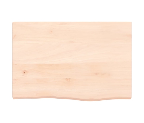 Estante de pared madera maciza roble sin tratar 60x40x(2-4) cm