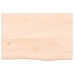 Estante de pared madera maciza roble sin tratar 60x40x(2-4) cm