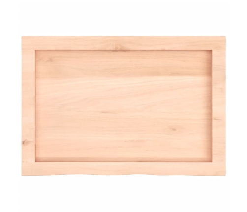 Estante de pared madera maciza roble sin tratar 60x40x(2-4) cm