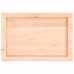 Estante de pared madera maciza roble sin tratar 60x40x(2-4) cm