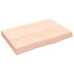 Estante de pared madera maciza roble sin tratar 60x40x(2-6) cm