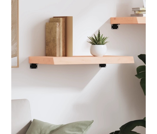 Estante de pared madera maciza roble sin tratar 60x40x(2-6) cm