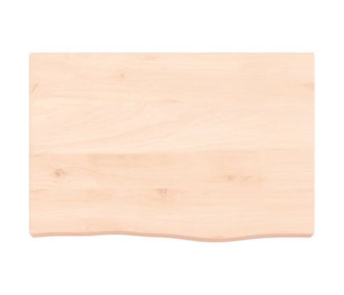 Estante de pared madera maciza roble sin tratar 60x40x(2-6) cm
