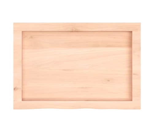 Estante de pared madera maciza roble sin tratar 60x40x(2-6) cm