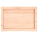 Estante de pared madera maciza roble sin tratar 60x40x(2-6) cm