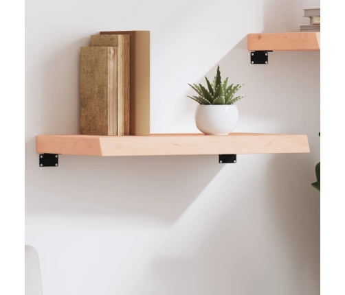 Estante de pared madera maciza roble sin tratar 60x40x(2-6) cm