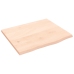 vidaXL Estante de pared madera maciza de roble sin tratar 60x50x2 cm