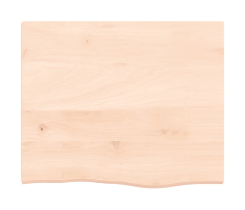 vidaXL Estante de pared madera maciza de roble sin tratar 60x50x2 cm