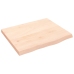 Estante de pared madera maciza roble sin tratar 60x50x(2-4) cm