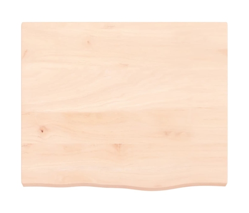 Estante de pared madera maciza roble sin tratar 60x50x(2-4) cm