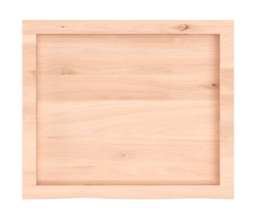 Estante de pared madera maciza roble sin tratar 60x50x(2-4) cm