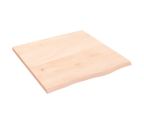 Estante de pared madera maciza de roble sin tratar 60x60x2 cm