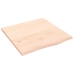 Estante de pared madera maciza de roble sin tratar 60x60x2 cm