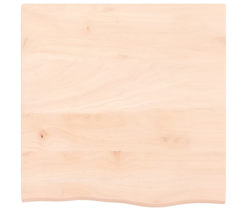 Estante de pared madera maciza de roble sin tratar 60x60x2 cm