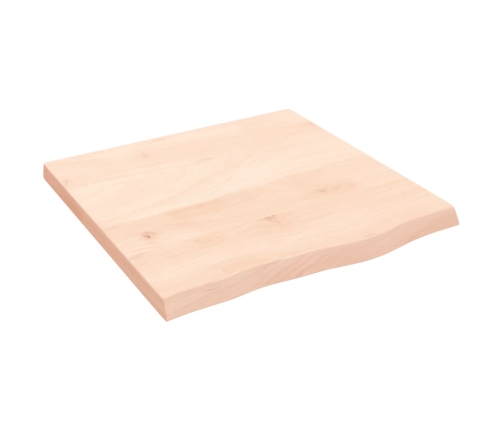 Estante de pared madera maciza roble sin tratar 60x60x(2-4) cm