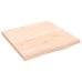 Estante de pared madera maciza roble sin tratar 60x60x(2-4) cm