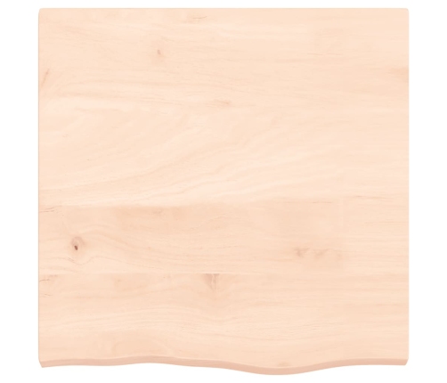 Estante de pared madera maciza roble sin tratar 60x60x(2-4) cm