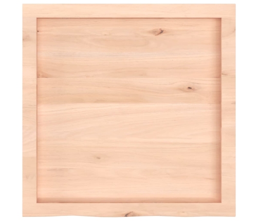 Estante de pared madera maciza roble sin tratar 60x60x(2-4) cm