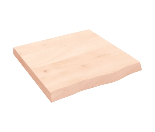 Estante de pared madera maciza roble sin tratar 60x60x(2-6) cm