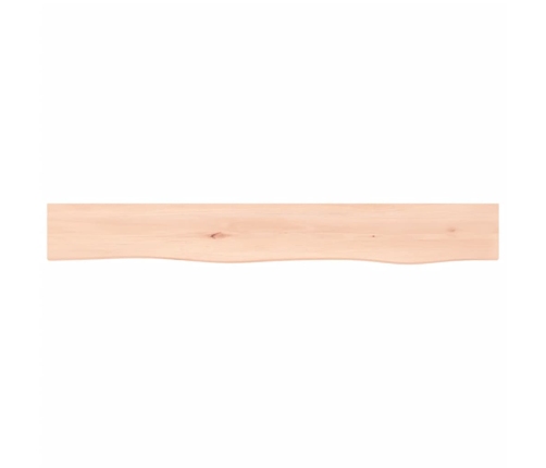 Estante de pared madera maciza de roble sin tratar 80x10x2 cm