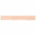 Estante de pared madera maciza de roble sin tratar 80x10x2 cm