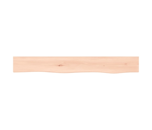 Estante de pared madera maciza de roble sin tratar 80x10x6 cm