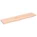 Estante de pared madera maciza de roble sin tratar 80x20x2 cm