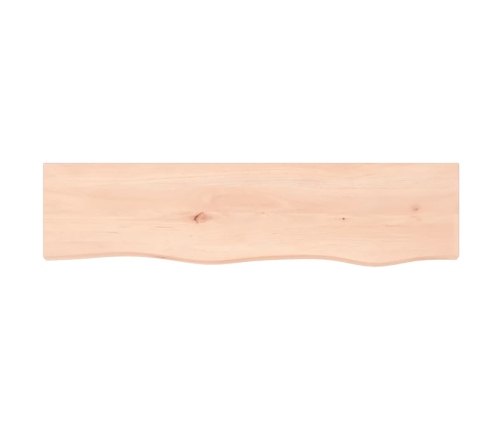 Estante de pared madera maciza de roble sin tratar 80x20x2 cm