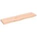 Estante de pared madera maciza de roble sin tratar 80x20x4 cm