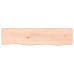 Estante de pared madera maciza de roble sin tratar 80x20x4 cm