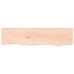 Estante de pared madera maciza de roble sin tratar 80x20x6 cm