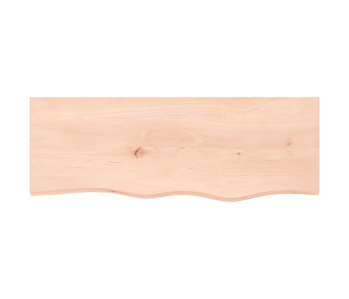 Estante de pared madera maciza de roble sin tratar 80x30x2 cm