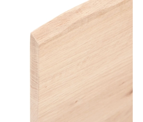 Estante de pared madera maciza de roble sin tratar 80x30x2 cm