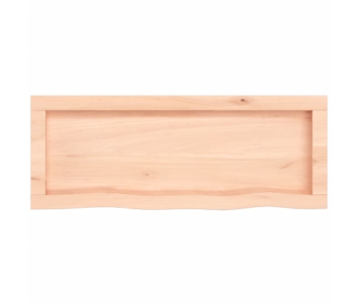 Estante de pared madera maciza roble sin tratar 80x30x(2-4) cm