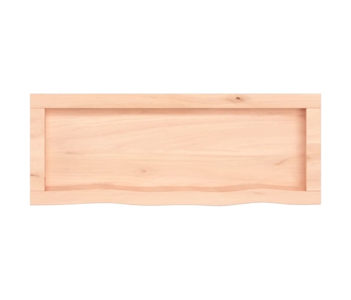 Estante de pared madera maciza roble sin tratar 80x30x(2-6) cm