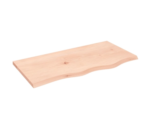 vidaXL Estante de pared madera maciza de roble sin tratar 80x40x2 cm