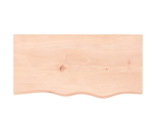 Estante de pared madera maciza de roble sin tratar 80x40x2 cm